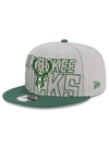 New Era Draft 2023 9Fifty Grey Milwaukee Bucks Snapback Hat