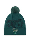 New Era Draft 2023 OTC Cuff Pom Milwaukee Bucks Knitted Hat