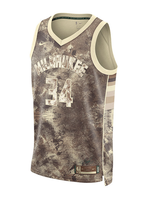 Nike Select Series '23 Giannis Antetokounmpo Swingman Jersey In Camouflage - Front View