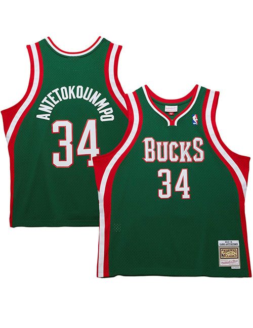 Mitchell & Ness HWC '13 Giannis Antetokounmpo Milwaukee Bucks Swingman jersey-COLLAGE