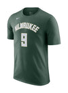 Nike 2022 Icon Edition Bobby Portis Jr Milwaukee Bucks T-Shirt in Green - Front View