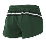Women's Wear By Erin Andrews Terry Dolphin Hem Green Milwaukee Bucks Shorts-back 