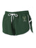 Women's Wear By Erin Andrews Terry Dolphin Hem Green Milwaukee Bucks Shorts-front 