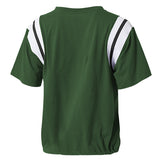 Women's Wear By Erin Andrews Green Milwaukee Bucks Cinched T-Shirt- back 