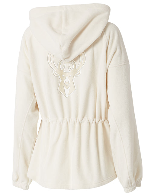 Women's Wear By Erin Andrews Polar Milwaukee Bucks Fleece jacket-back