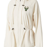 Women's Wear By Erin Andrews Polar Milwaukee Bucks Fleece jacket-front