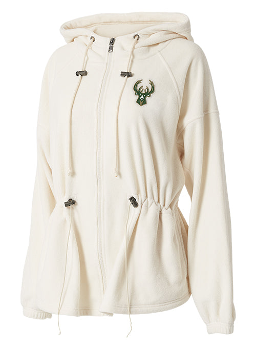 Women's Wear By Erin Andrews Polar Milwaukee Bucks Fleece jacket-front