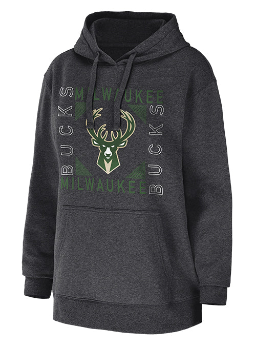 Wear By Erin Andrews Squared Milwaukee Bucks Hooded Sweatshirt-front