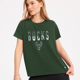 DKNY Crew Donna Milwaukee Bucks T-Shirt für Damen