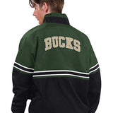 Starter Hit Run Milwaukee Bucks Pulloverjacke mit 1/2 Reißverschluss