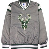 Starter Ace Block Windbreaker Milwaukee Bucks Pullover Jacket-front