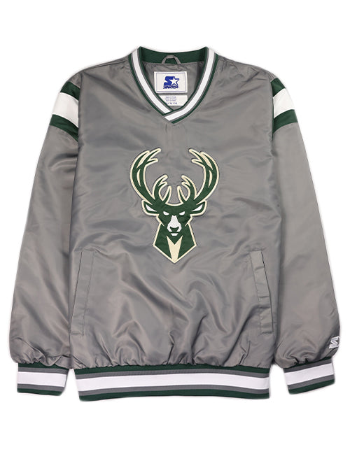 Starter Ace Block Windbreaker Milwaukee Bucks Pullover Jacket-front