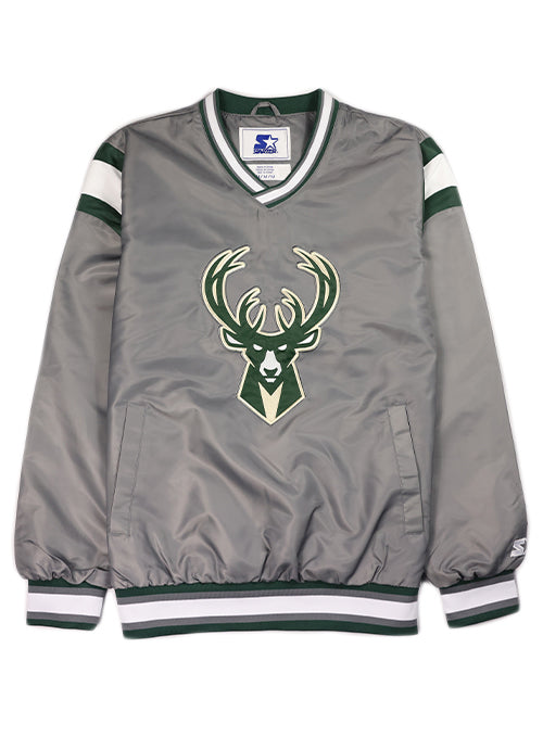 Starter Ace Block Windbreaker Milwaukee Bucks Pullover Jacket-front