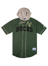 Starter Grand Slam Milwaukee Bucks Hooded Short Sleeve Baseball T-Shirt