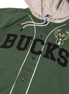 Starter Grand Slam Milwaukee Bucks Hooded Short Sleeve Baseball T-Shirt-close up