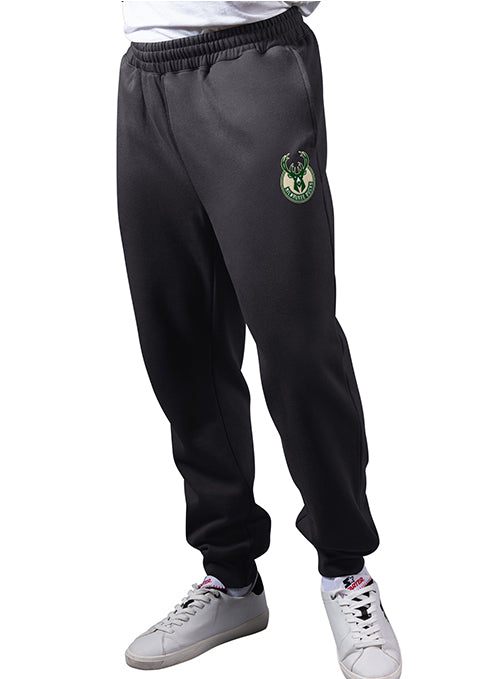 Starter Coach Global Milwaukee Bucks Fleece Joggers- front 