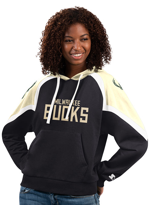 Women's Starter Journeyman Terry Milwaukee Bucks Hooded Sweatshirt