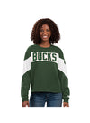 Women's G-III Holy Grail Milwaukee Bucks Crewneck Sweatshirt-front 