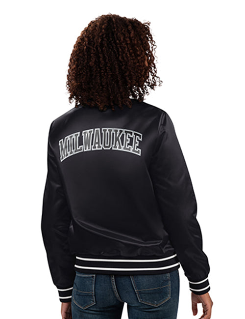 Women's G-III City Back Milwaukee Bucks Varsity Jacket-back