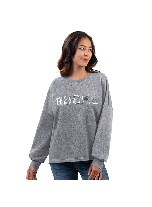 Women's Antigua Heather Gray Dallas Cowboys Parker V-Neck Pullover Sweatshirt Size: Small