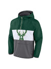 Fanatics Anorak Blocked Milwaukee Bucks Lightweight Jacket- Front