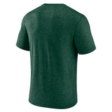 Fanatics Tri-Blend Green Milwaukee Bucks T-Shirt- Back 