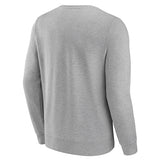 Fanatics Wordmark Banner Gray Milwaukee Bucks Long Sleeve T-Shirt- Back 