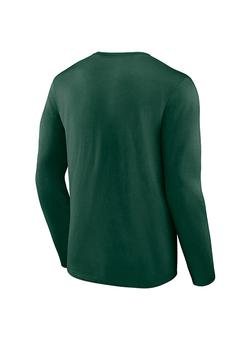 Fanatics Post Up Green Milwaukee Bucks Long Sleeve T-Shirt- Back View