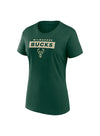 Women's Fanatics Alley-Oop Green Milwaukee Bucks T-Shirt- Front 