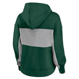 Women's Fanatics Stat Sheet Green Milwaukee Bucks Hooded Sweatshirt- Back view