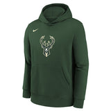 Toddler Nike Club Logo Green Milwaukee Bucks Hooded Sweatshirt - Front View