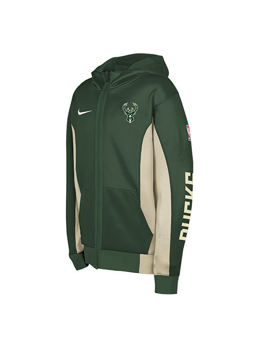 Youth Milwaukee Bucks Giannis Antetokounmpo Nike Hunter Green Logo Name &  Number Pullover Hoodie