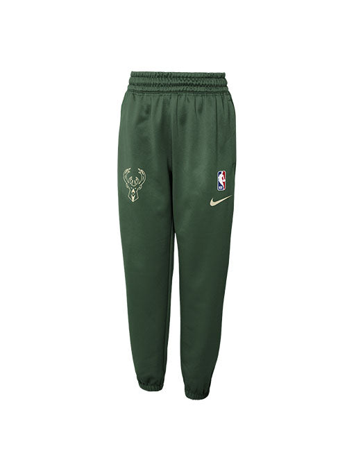 Youth Nike On-Court Spotlight Green Milwaukee Bucks Jogger Pants - Front View