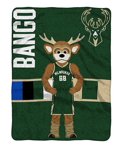 Uncanny Brands Bango Milwaukee Bucks 60"x80" Throw Blanket