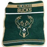 Logo Brands Gameday Raschel Green Milwaukee Bucks Throw Blanket