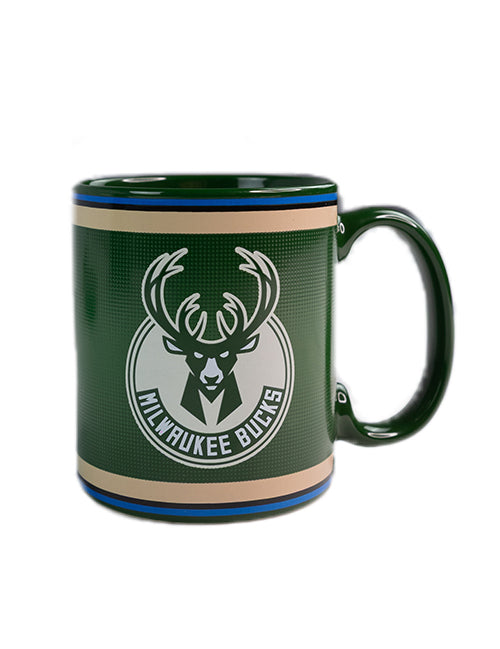 Uncanny Brands Global State Milwaukee Bucks Mug & Warmer-mug-global logo