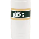 Logo Brands Coolie Stripe White Milwaukee Bucks Slim Can Koozie-side 1