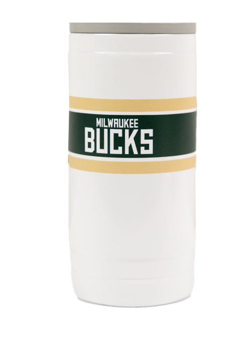 Logo Brands 11oz Stripe Fusion White Milwaukee Bucks Tumbler
