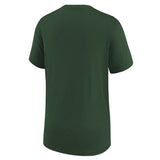 Youth Nike Essential On-Court Practice Green Milwaukee Bucks T-Shirt - Back View