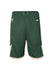 Youth Nike Icon Milwaukee Bucks Swingman Shorts in Green and Cream - Front View