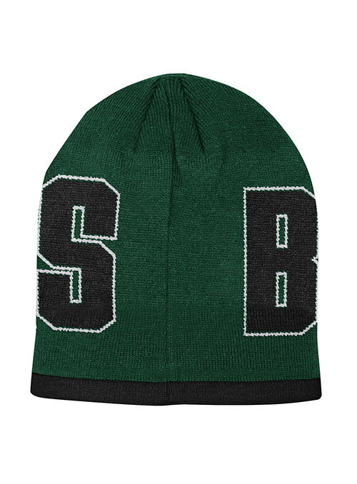 Youth Outerstuff Legacy Milwaukee Bucks Knit Hat in Green - Back View