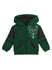 Toddler Outerstuff To The League Full Zip Hooded Sweatshirt in Green and Black - Front View