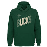 Youth Outerstuff Playground Milwaukee Bucks Hooded Sweatshirt in Green - Front View