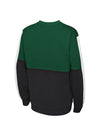 Youth Outerstuff Strong Side Milwaukee Bucks Crewneck Sweatshirt in Green and Black - Back View