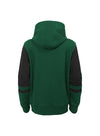 Youth Outerstuff To The League Milwaukee Bucks Full-Zip Hooded Sweatshirt in Green and Black - Back View