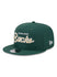 New Era Script 9Fifty Green Milwaukee Bucks Snapback Hat - Angled Left Side View