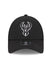 Toddler New Era 9Forty Tonal Icon Milwaukee Bucks Adjustable Hat in Black - Front View