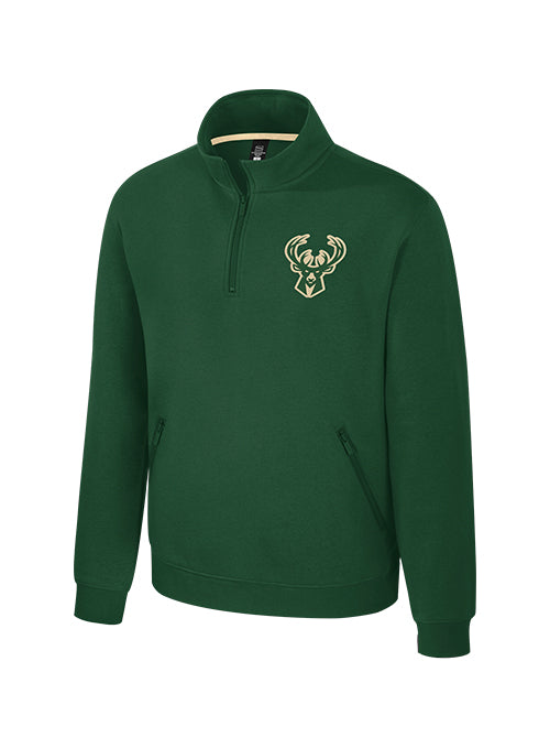 Stadium Essentials Halftime Milwaukee Bucks 1/2 Zip Sweatshirt-front