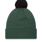New Era Cuff Pom Solid Icon Milwaukee Bucks Knitted Hat in Green - Back View
