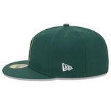 New Era Conference Patch 59Fifty Milwaukee Bucks Fitted Hat in Green - Left Side View